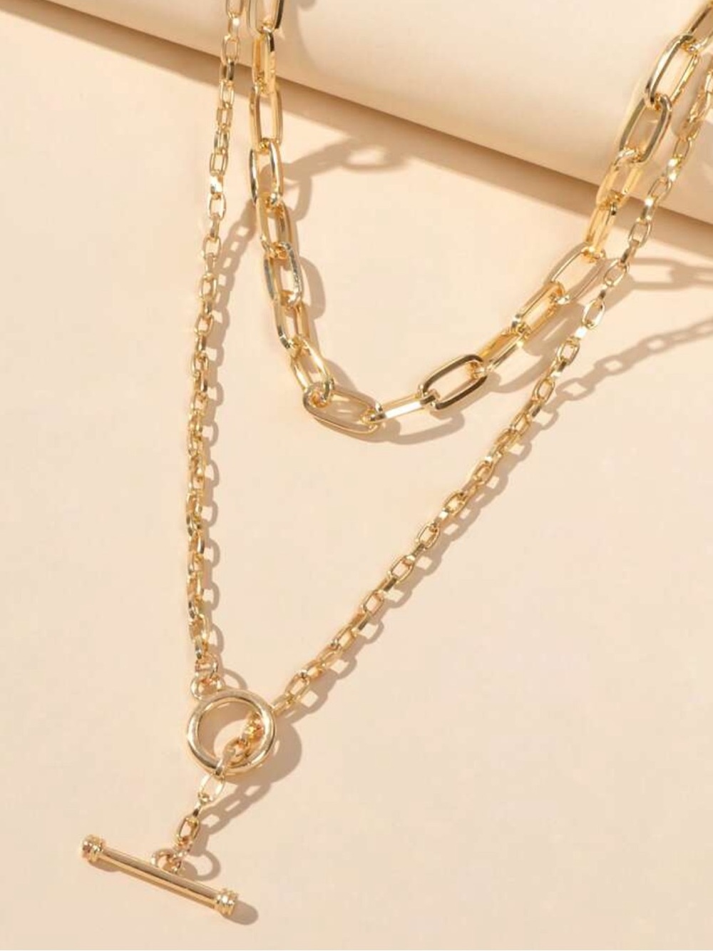 Monaco Layered Toggle Link Necklace Set - Picture 2 of 3